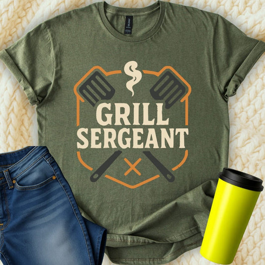 MyDesigns Physical Item Grill Sergeant Graphic T-Shirt For BBQ Lovers