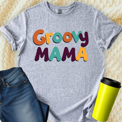 Printify T-Shirt Sport Grey / S Groovy Mama T-Shirt