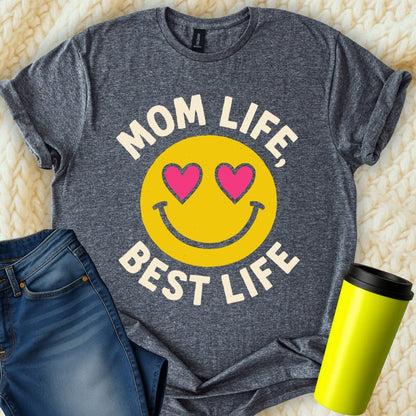 MyDesigns T-Shirt Happy Mom Life Best Life Graphic Design T-Shirt