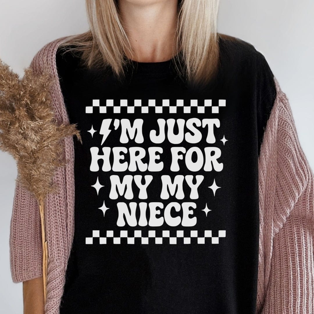 MyDesigns T-Shirt I'm Just Here For My Niece Funny T-Shirt