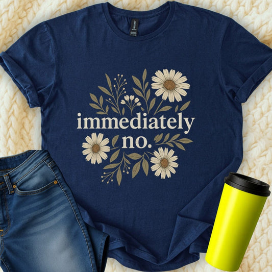 The Off Base T-Shirt S / Navy Immediately No Floral T-Shirt