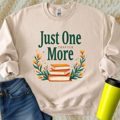 Printify Sweatshirt S / Sand Just One More Chapter Sweatshirt