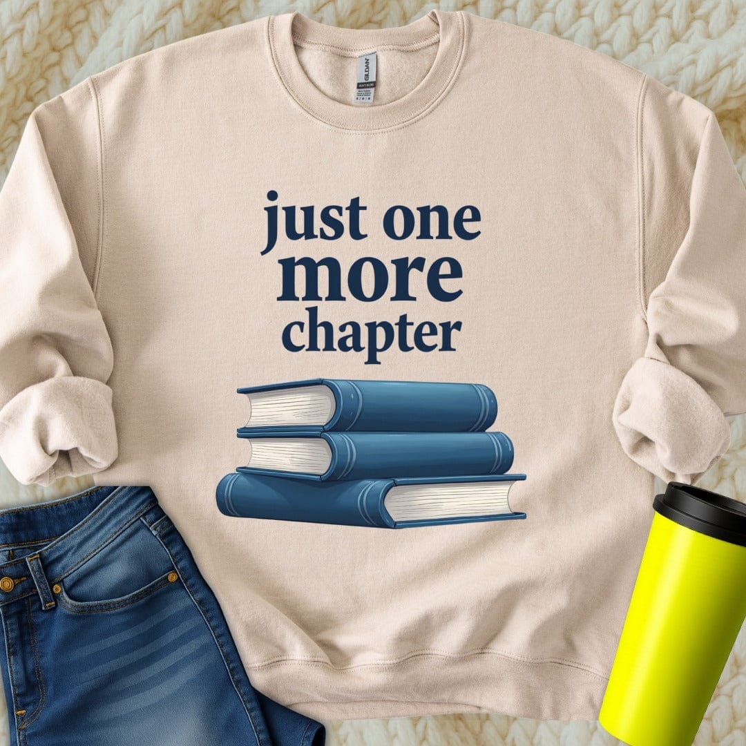 Printify Sweatshirt S / Sand Just One More Chapter Sweatshirt