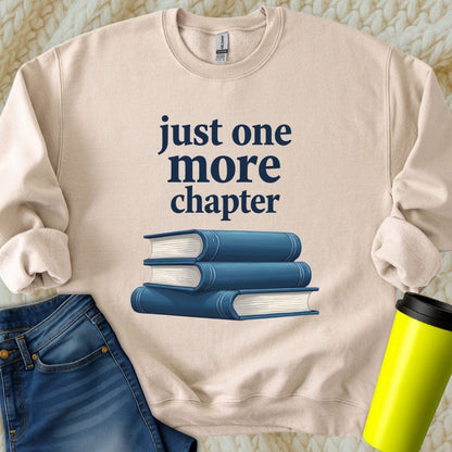 Printify Sweatshirt S / Sand Just One More Chapter Sweatshirt