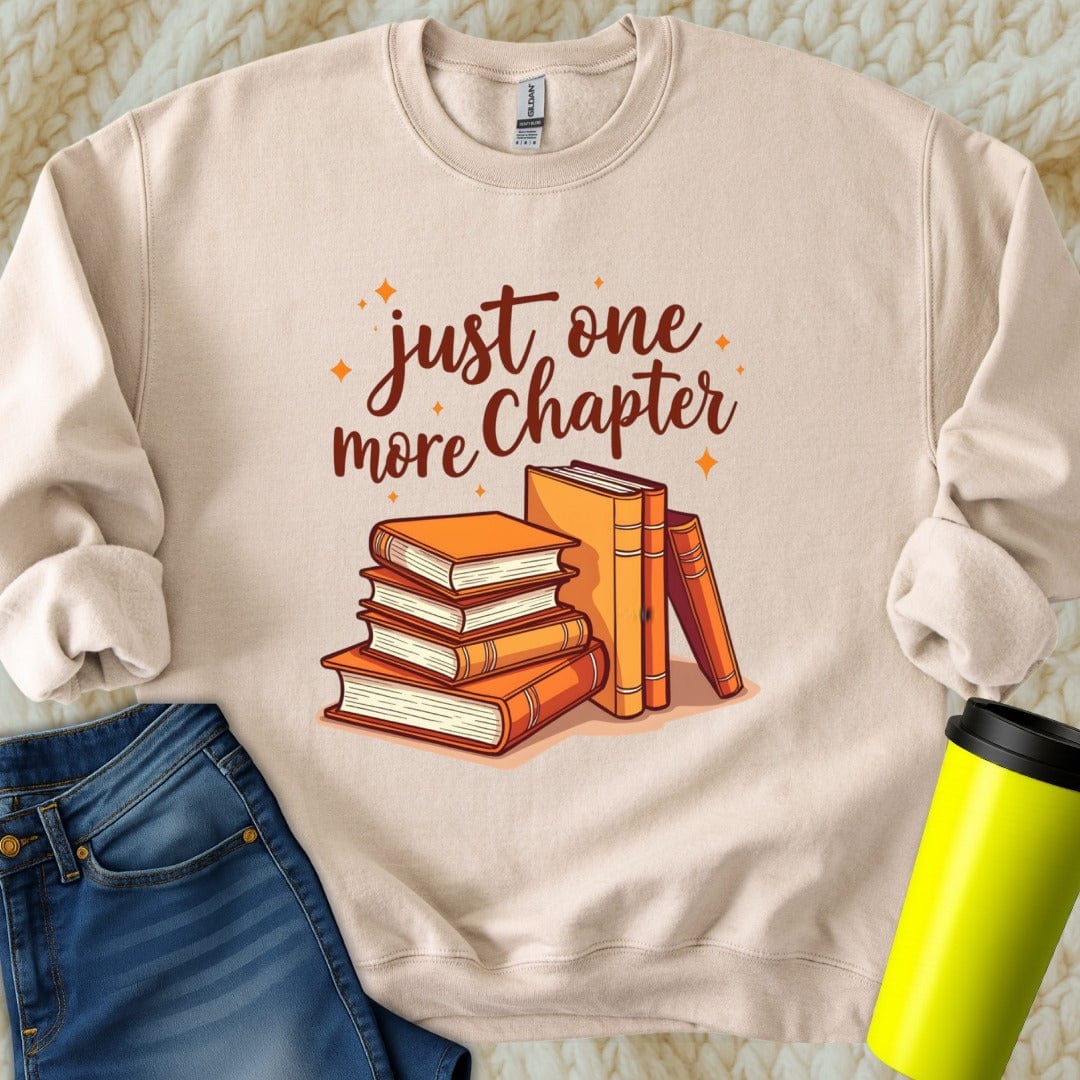Printify Sweatshirt S / Sand Just One More Chapter Sweatshirt