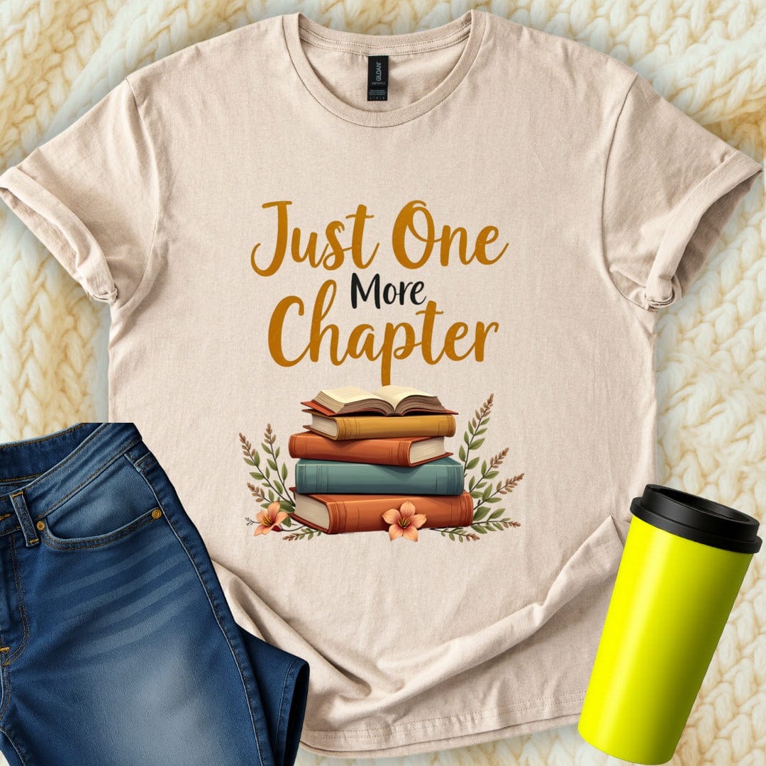 Printify T-Shirt Sand / S Just One More Chapter T-Shirt