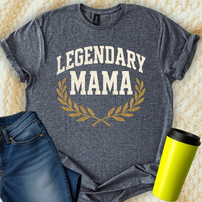MyDesigns T-Shirt Legendary Mama In Floral Wreath Graphic T-Shirt