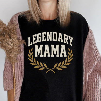 MyDesigns T-Shirt Legendary Mama In Floral Wreath Graphic T-Shirt