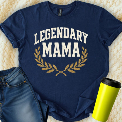 MyDesigns T-Shirt Legendary Mama In Floral Wreath Graphic T-Shirt
