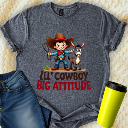 Printify T-Shirt Dark Heather / S Lil Cowboy Brother T-Shirt