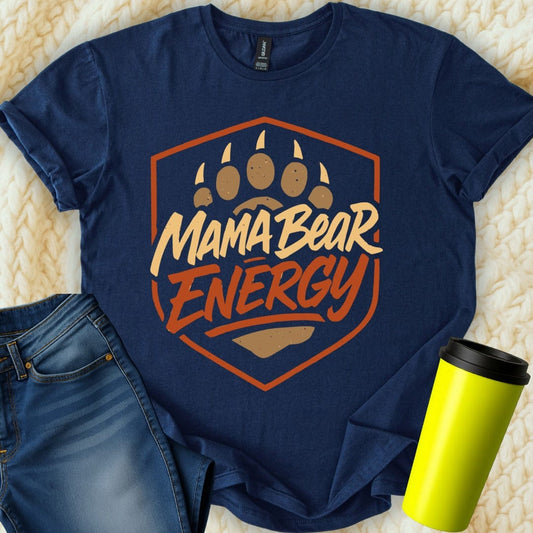 MyDesigns Physical Item Mama Bear Energy Design Stylish T-Shirt