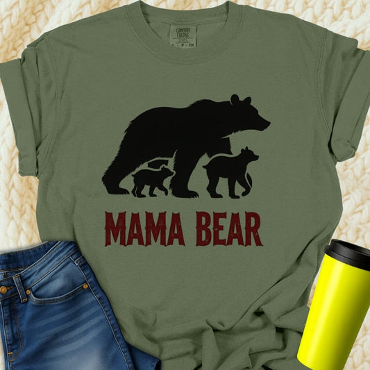 Printify T-Shirt Moss / S Mama Bear T-Shirt