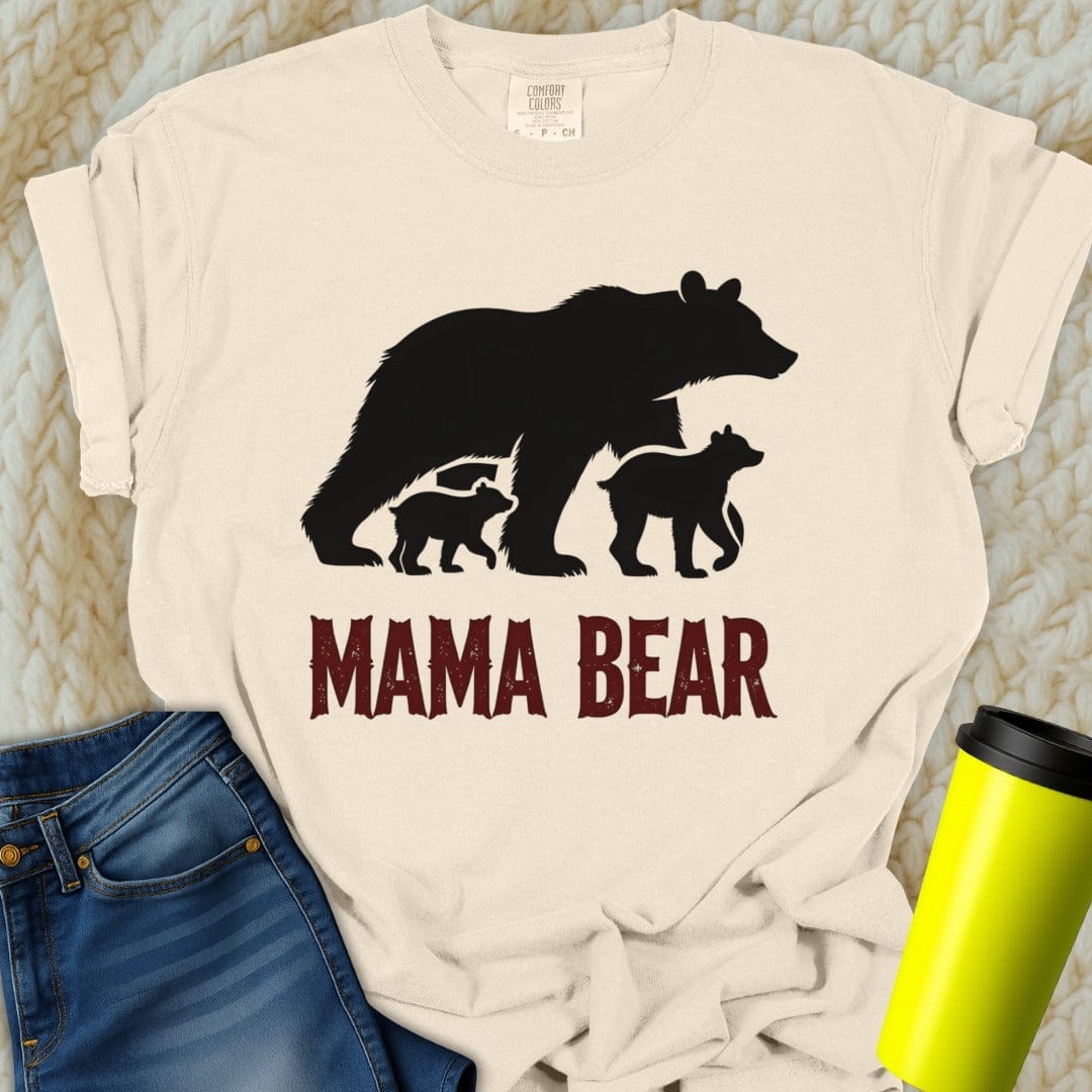 Printify T-Shirt Ivory / S Mama Bear T-Shirt