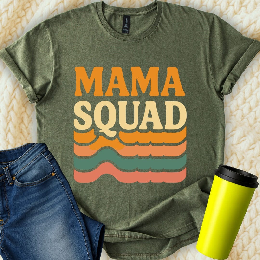 MyDesigns T-Shirt S / Military Green Mama Squad T-Shirt