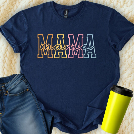 Printify T-Shirt Navy / S Mama T-Shirt
