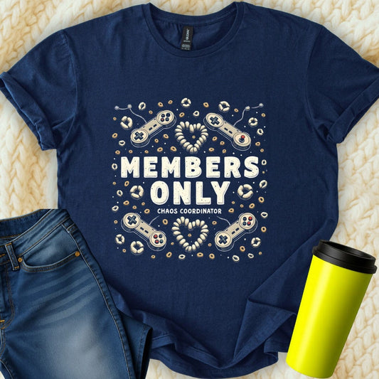 Printify T-Shirt Navy / S Member Only T-Shirt