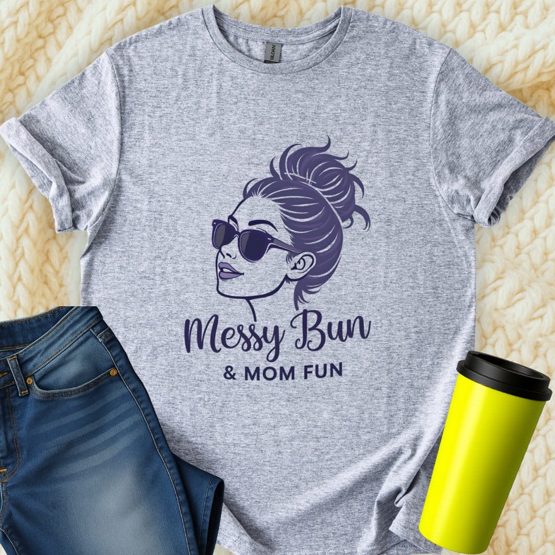 Printify T-Shirt Sport Grey / S Messy Bun T-Shirt