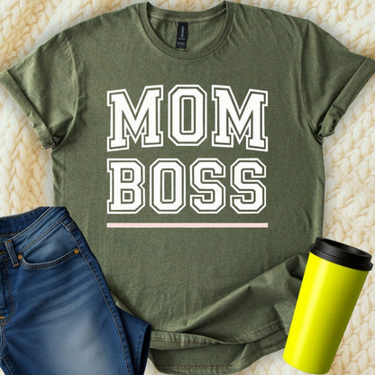 MyDesigns T-Shirt S / Military Green Mom Boss T-Shirt