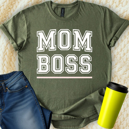 MyDesigns T-Shirt S / Military Green Mom Boss T-Shirt
