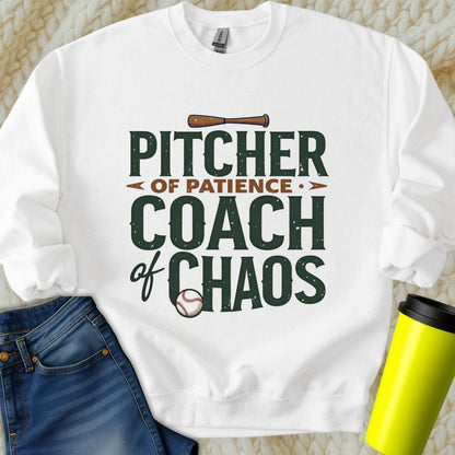 Printify Sweatshirt S / White Mom Coach of Chaos Sweatshirt