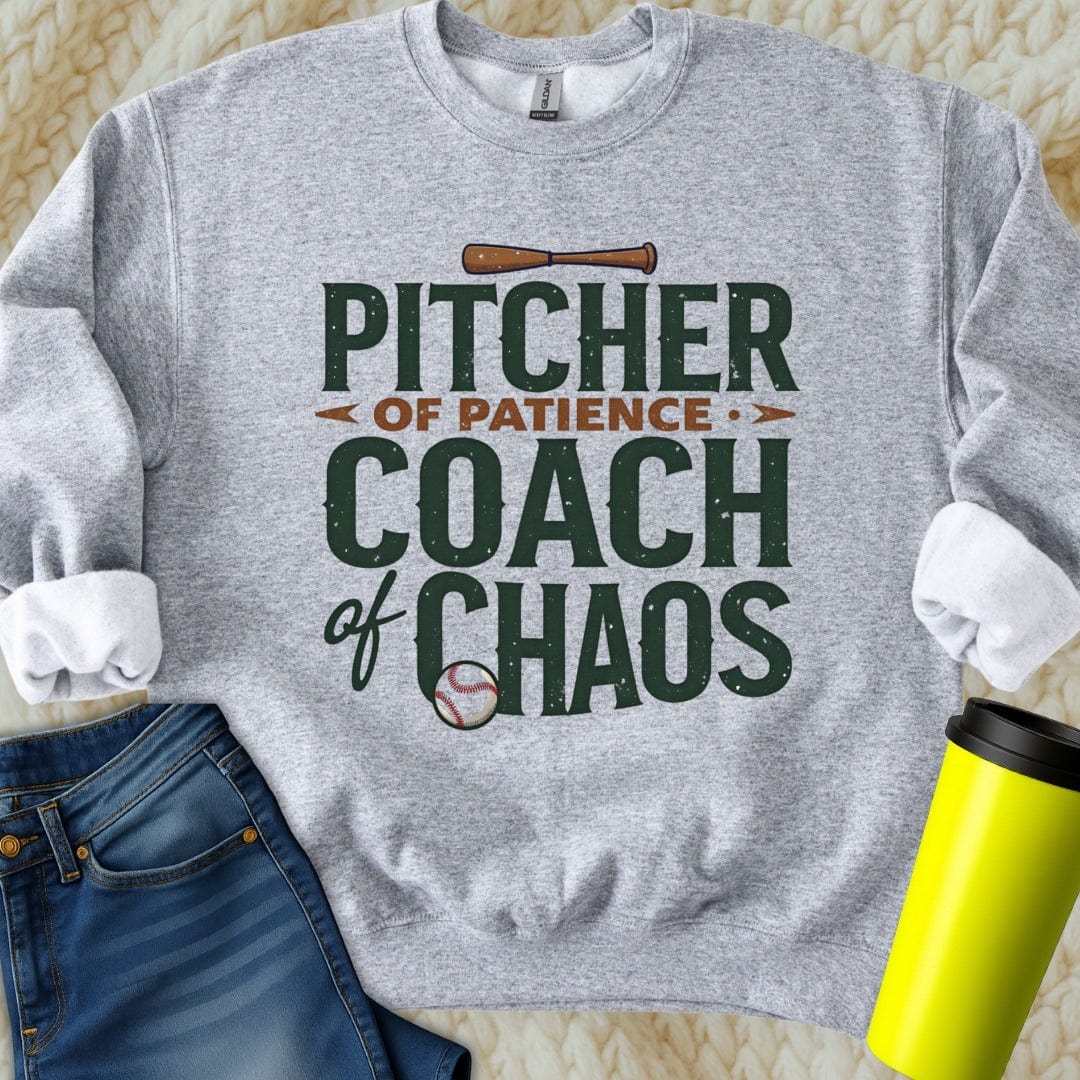 Printify Sweatshirt S / Sport Grey Mom Coach of Chaos Sweatshirt
