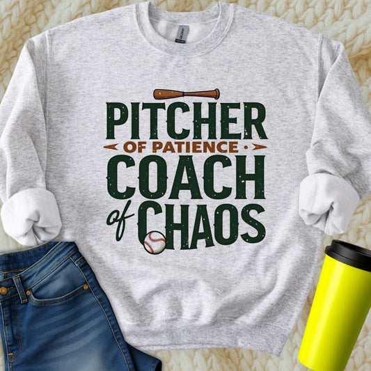 Printify Sweatshirt S / Ash Mom Coach of Chaos Sweatshirt