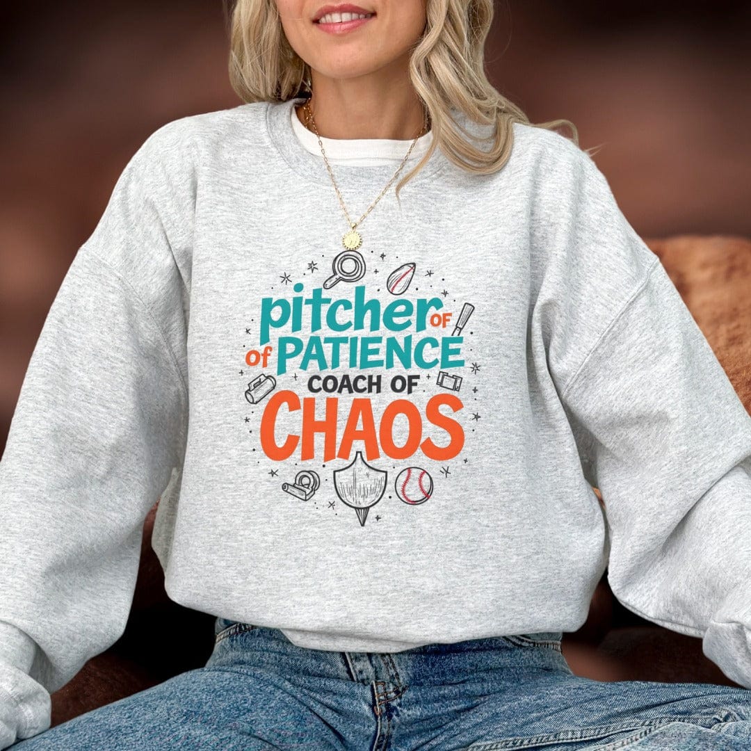 Printify Sweatshirt Mom Coach of Chaos Sweatshirt