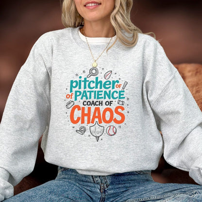 Printify Sweatshirt Mom Coach of Chaos Sweatshirt