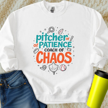 Printify Sweatshirt S / White Mom Coach of Chaos Sweatshirt