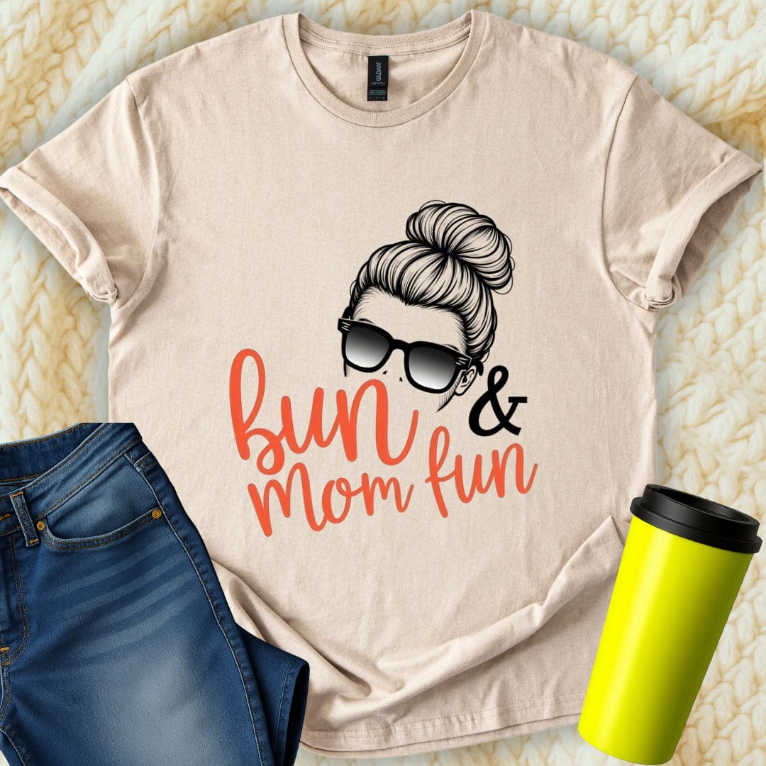 Printify T-Shirt Sand / S Mom Fun T-Shirt