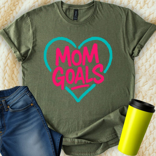 MyDesigns T-Shirt S / Military Green Mom Goals T-Shirt