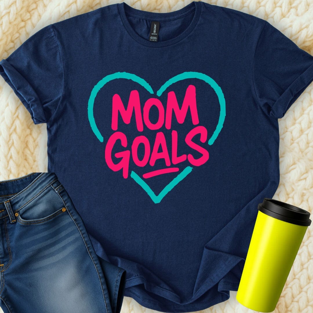 MyDesigns T-Shirt S / Navy Mom Goals T-Shirt