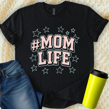 MyDesigns T-Shirt Mom Life Design With Stars Stylish T-Shirt