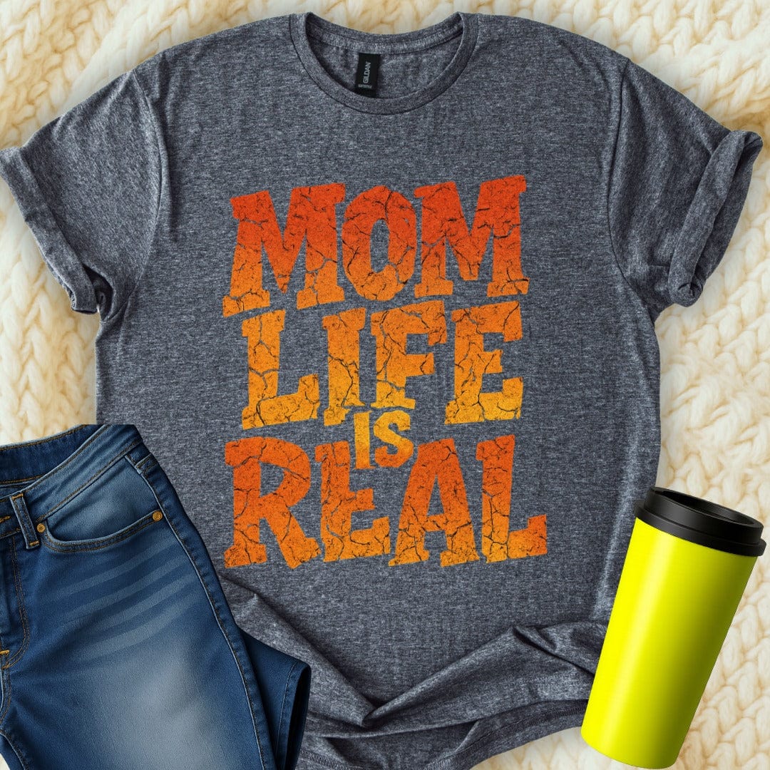 MyDesigns T-Shirt S / Dark Heather Mom Life Is Real T-Shirt