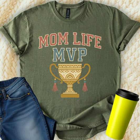 MyDesigns T-Shirt S / Military Green Mom Life MVP T-Shirt