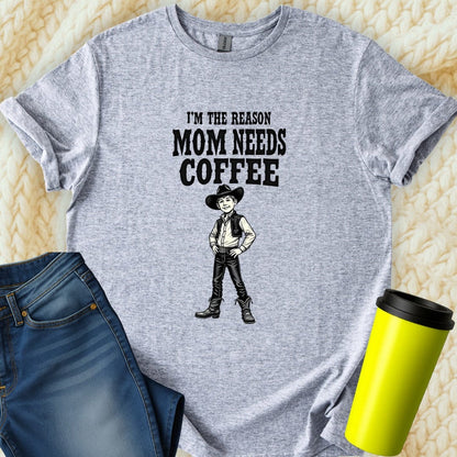Printify T-Shirt Sport Grey / S Mom Needs Coffee T-Shirt