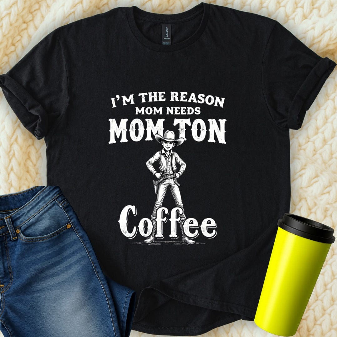 Printify T-Shirt Black / S Mom Needs Coffee T-Shirt