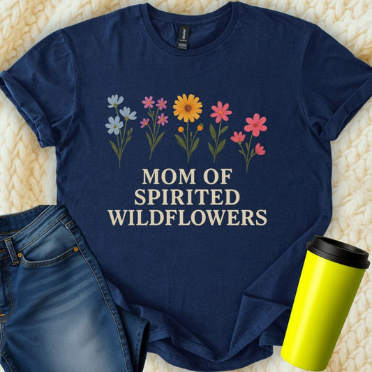 The Off Base T-Shirt S / Navy Mom of Spirited Wildflowers T-Shirt