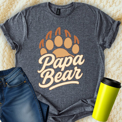 MyDesigns Physical Item Papa Bear Paw Best Dad Ever Father's Day Gift T-Shirt