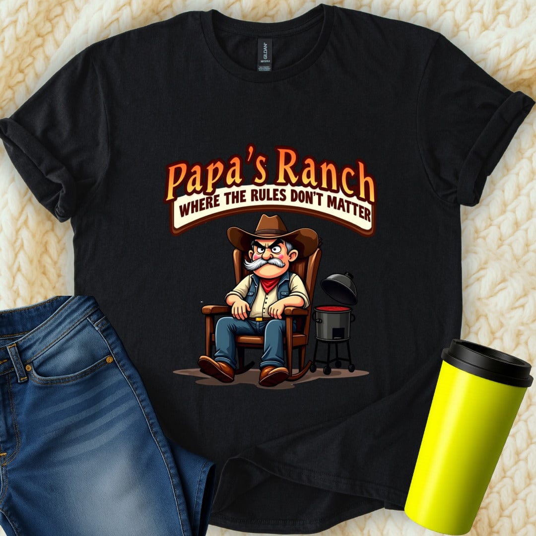 Printify T-Shirt Black / S Papa's Ranch T-Shirt
