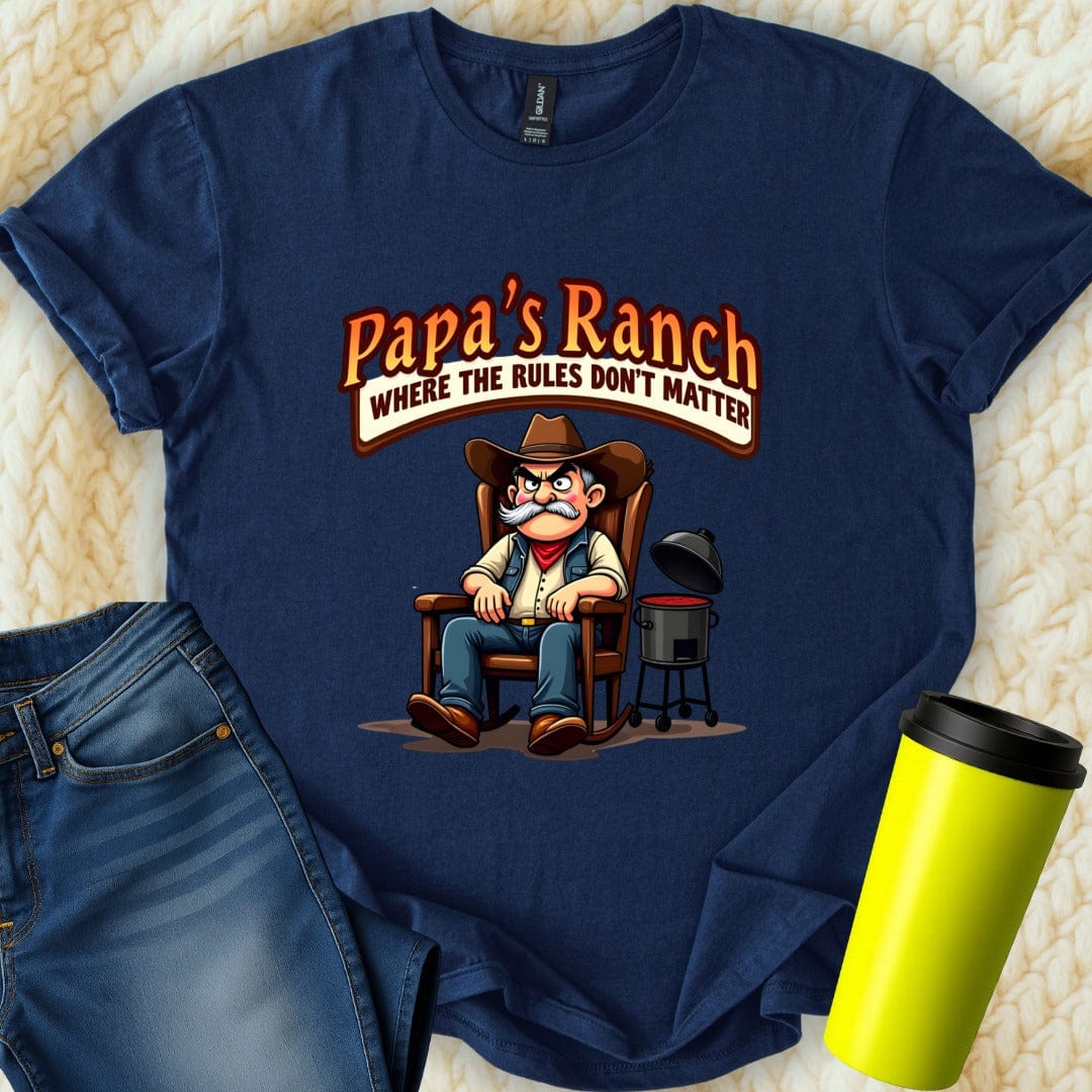 Printify T-Shirt Navy / S Papa's Ranch T-Shirt