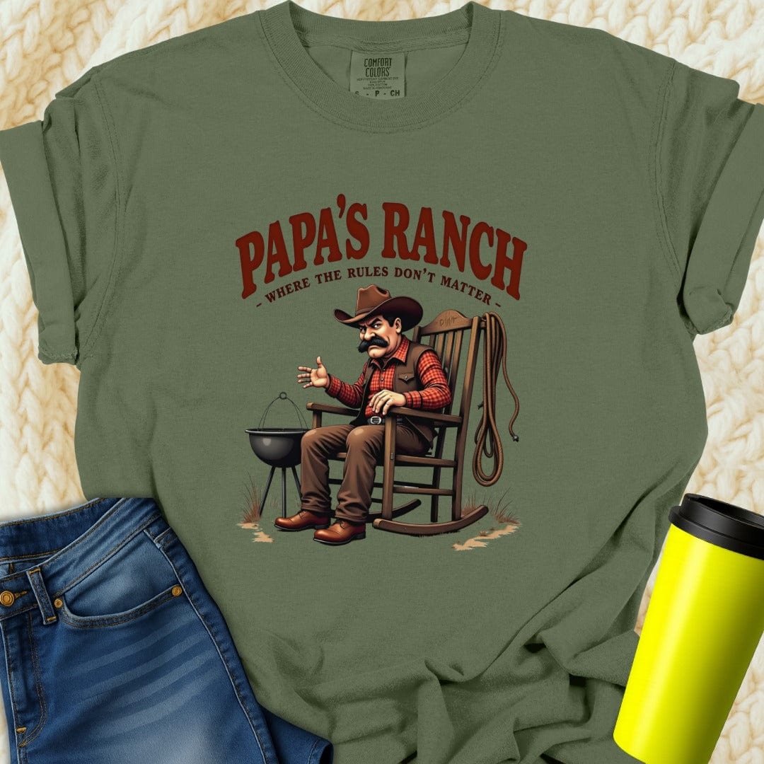 Printify T-Shirt Moss / S Papa's Ranch Tee