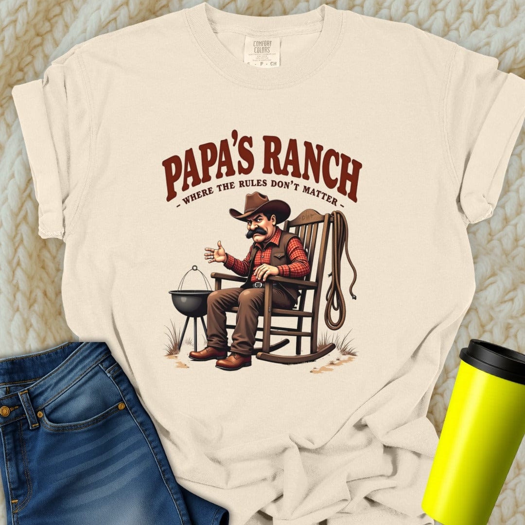 Printify T-Shirt Ivory / S Papa's Ranch Tee