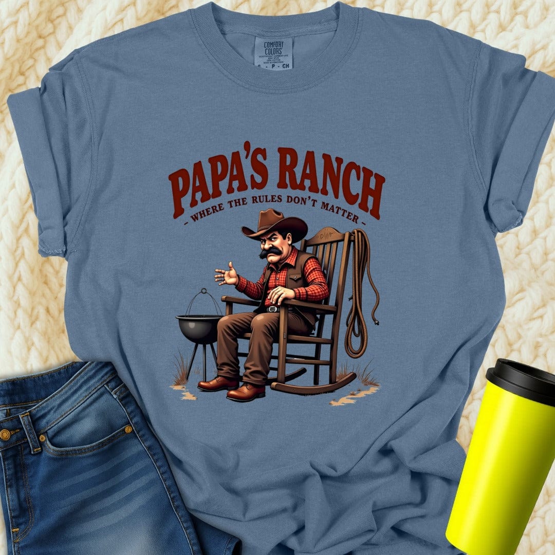 Printify T-Shirt Blue Jean / S Papa's Ranch Tee