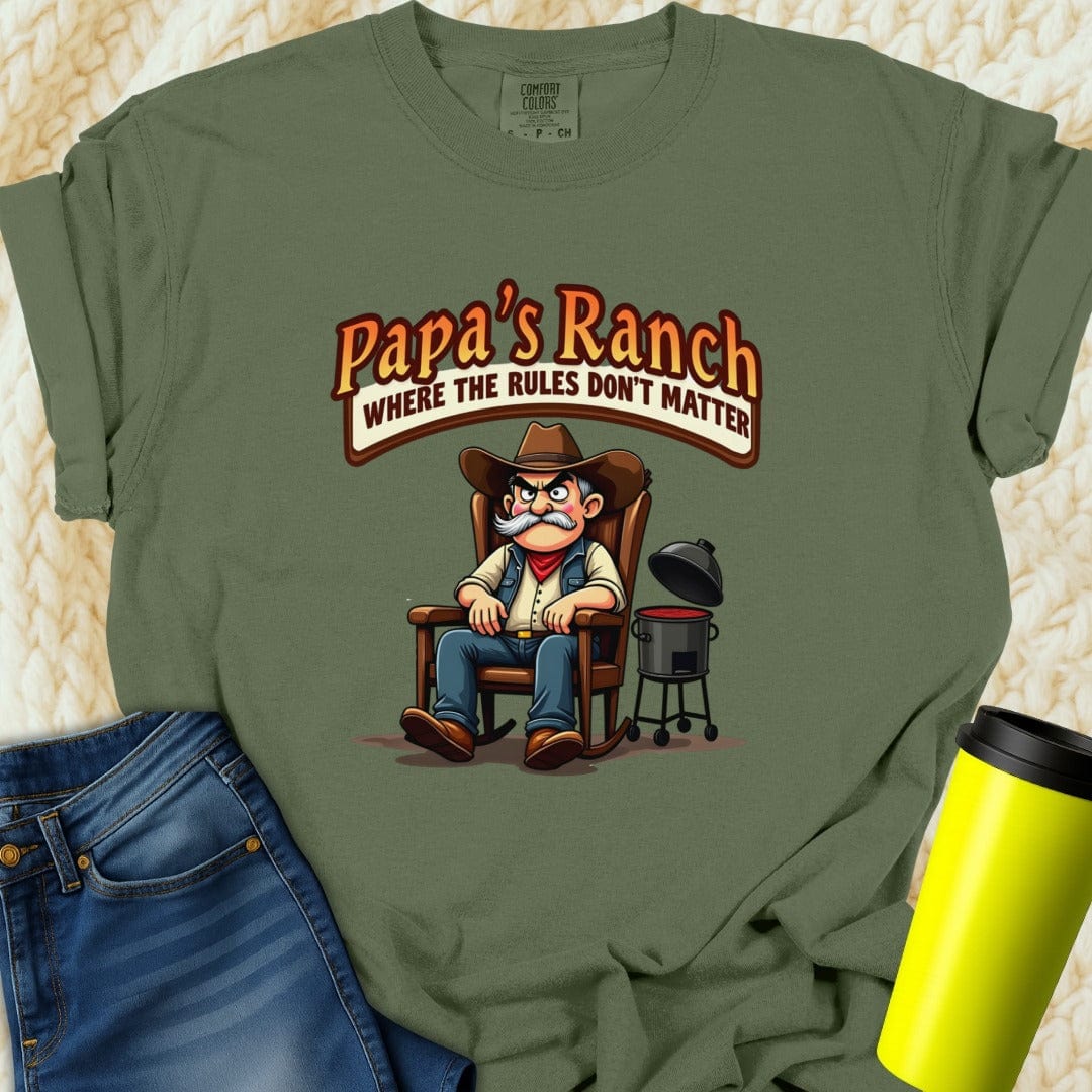 Printify T-Shirt Moss / S Papa's Ranch Tee