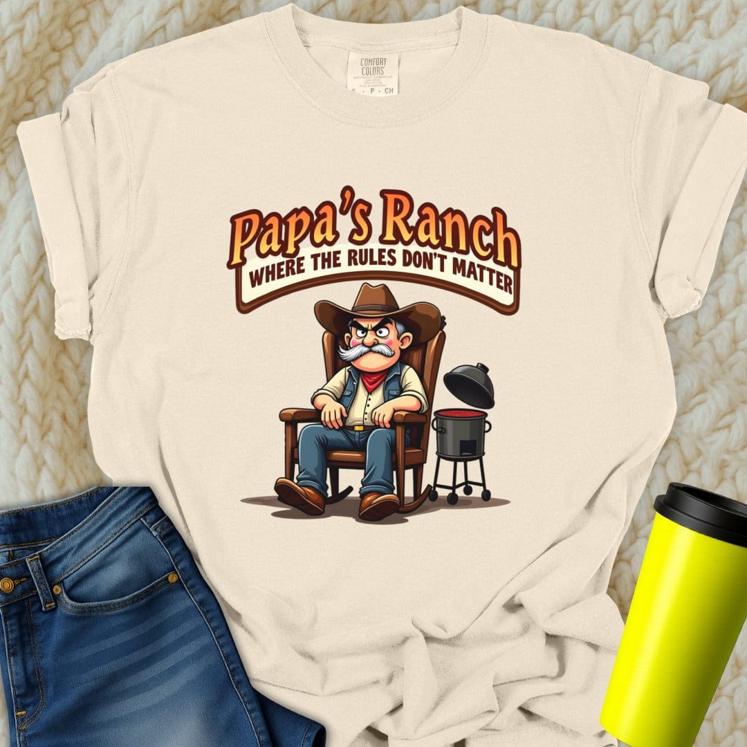 Printify T-Shirt Ivory / S Papa's Ranch Tee