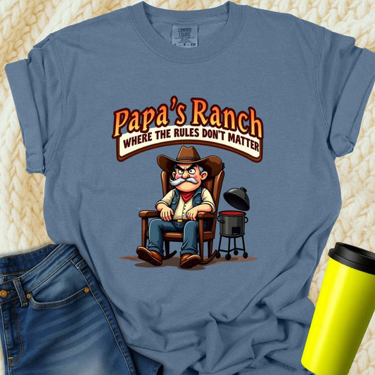 Printify T-Shirt Blue Jean / S Papa's Ranch Tee