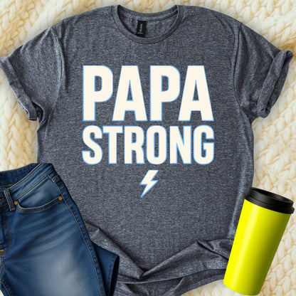 MyDesigns Physical Item Papa Strong A Tribute Superhero Power For Dad T-Shirt