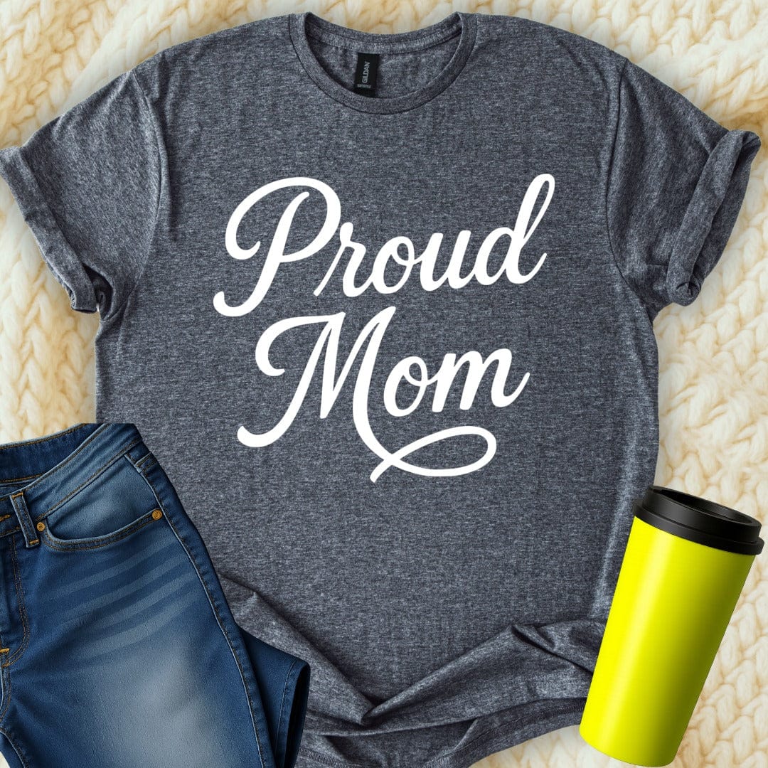 MyDesigns T-Shirt S / Dark Heather Proud Mom T-Shirt