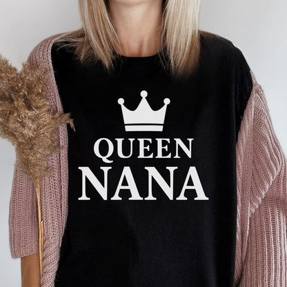 MyDesigns Physical Item Queen Nana with Crown Graphic Awesome Mothers T-Shirt